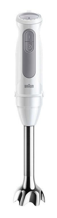 Mixeur plongeant - BRAUN - MultiQuick 5 - 1000 W - 21 vitesses - Gobelet 600 ml - Mini hachoir - Fouet - Blanc