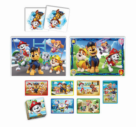 Clementoni - Edukit - Pat'Patrouille - Coffret d'activités préscolaire 4 en 1 - Puzzles, Cubes et Mémo - Fabriqué en Italie