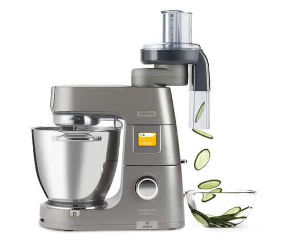 Râpe-éminceur KENWOOD AT340 - Double cheminée avec gobelet doseur - 7 disques en acier inoxydable