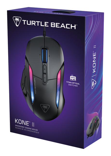 Souris gaming sans fil - Turtle Beach Kone™ II - Ultra légere - Noir, 26 000 DPI, 23 fonctions personnalisables