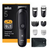 Tondeuse cheveux et barbe - Série 5-  BRAUN - AIO5540 - 120 min - 14 réglages - Noir