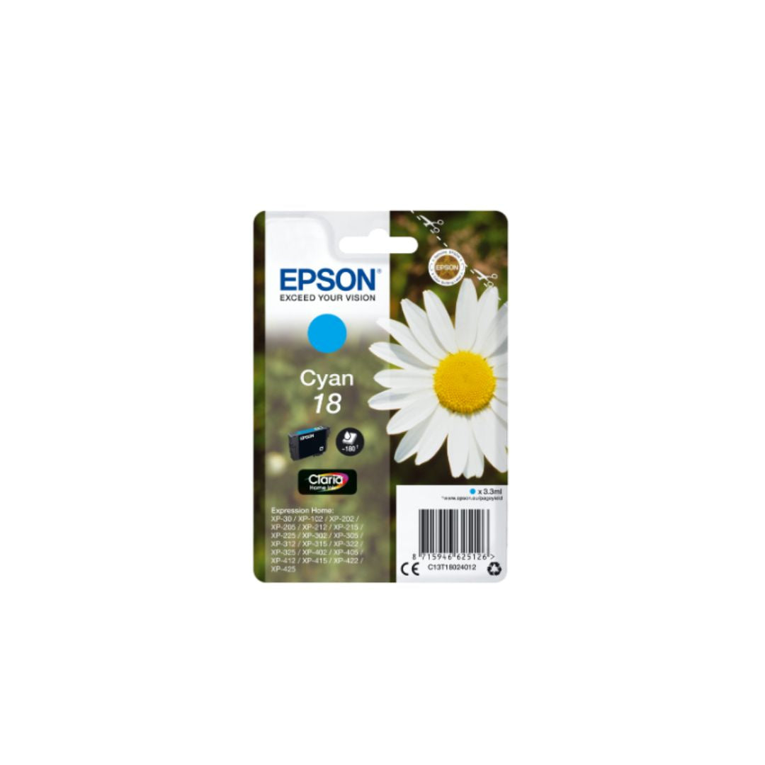 EPSON Cartouche P querette 18 Encre Claria Home Cyan 3,3ml Alarme