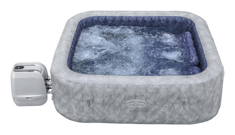 Spa gonflable BESTWAY - Lay-Z-Spa San Fransisco - Hydrojets - 230 x 230 x 71 cm - 5 a 7 places - Carré (couverture, 5 appuie-tete)