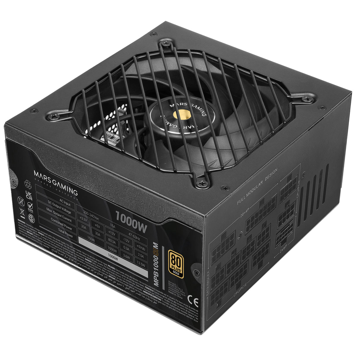 Alimentation ATX Mars Gaming MPB-SIM - 1000W (Noir)