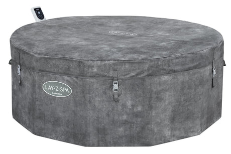 Spa semi rigide BESTWAY - Lay-Z-Spa Carrara - 140 airjets - 170 x 65 cm - 4 a 6 places - Rond (couverture, cartouche, 4 appuie-tete)
