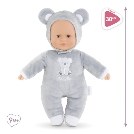 Mon Doudou COROLLE - Pti' Coeur Koala - 30 cm - petit poupon - senteur de vanille - des 9 mois