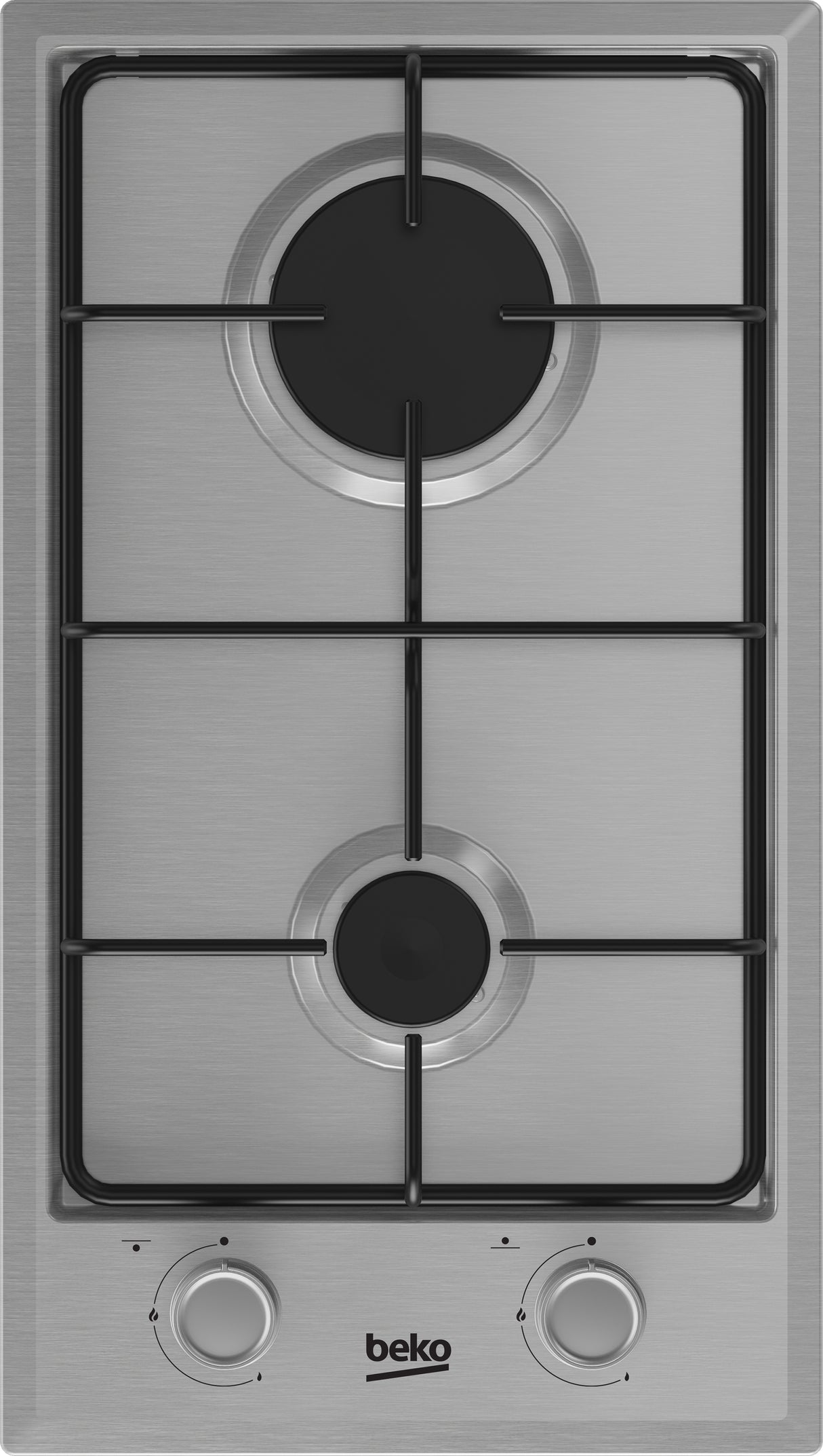 Table de cuisson ŕ gaz - BEKO - 2 foyers - 30 cm - Inox - HDCG32220FX