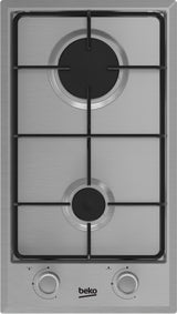 Table de cuisson ŕ gaz - BEKO - 2 foyers - 30 cm - Inox - HDCG32220FX