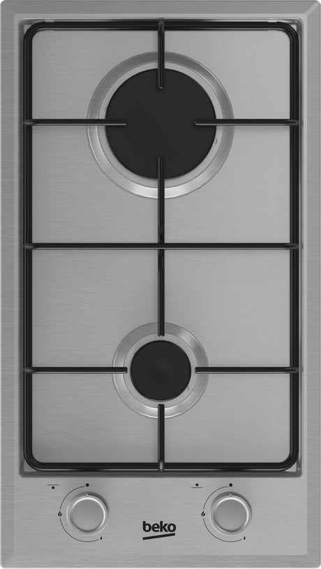 Table de cuisson ŕ gaz - BEKO - 2 foyers - 30 cm - Inox - HDCG32220FX