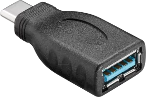 Adaptateur USB 3.0 Type C Goobay vers USB Type A OTG (Noir)