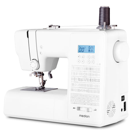 Machine a Coudre Numérique - MEDION - SD 36 - 38W - 270 Points - 700 tr/min - LED - Blanc