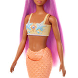 Barbie - Poupées Sirenes avec cheveux et nageoires colorés et serre-tete HRR05