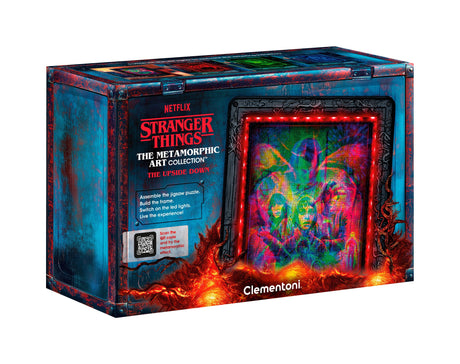 Puzzle Cadre Lumineux Le Monde a l'Envers - CLEMENTONI - Stranger Things - 520 pieces - Effets Visuels LED - 14 Ans -Série Netflix