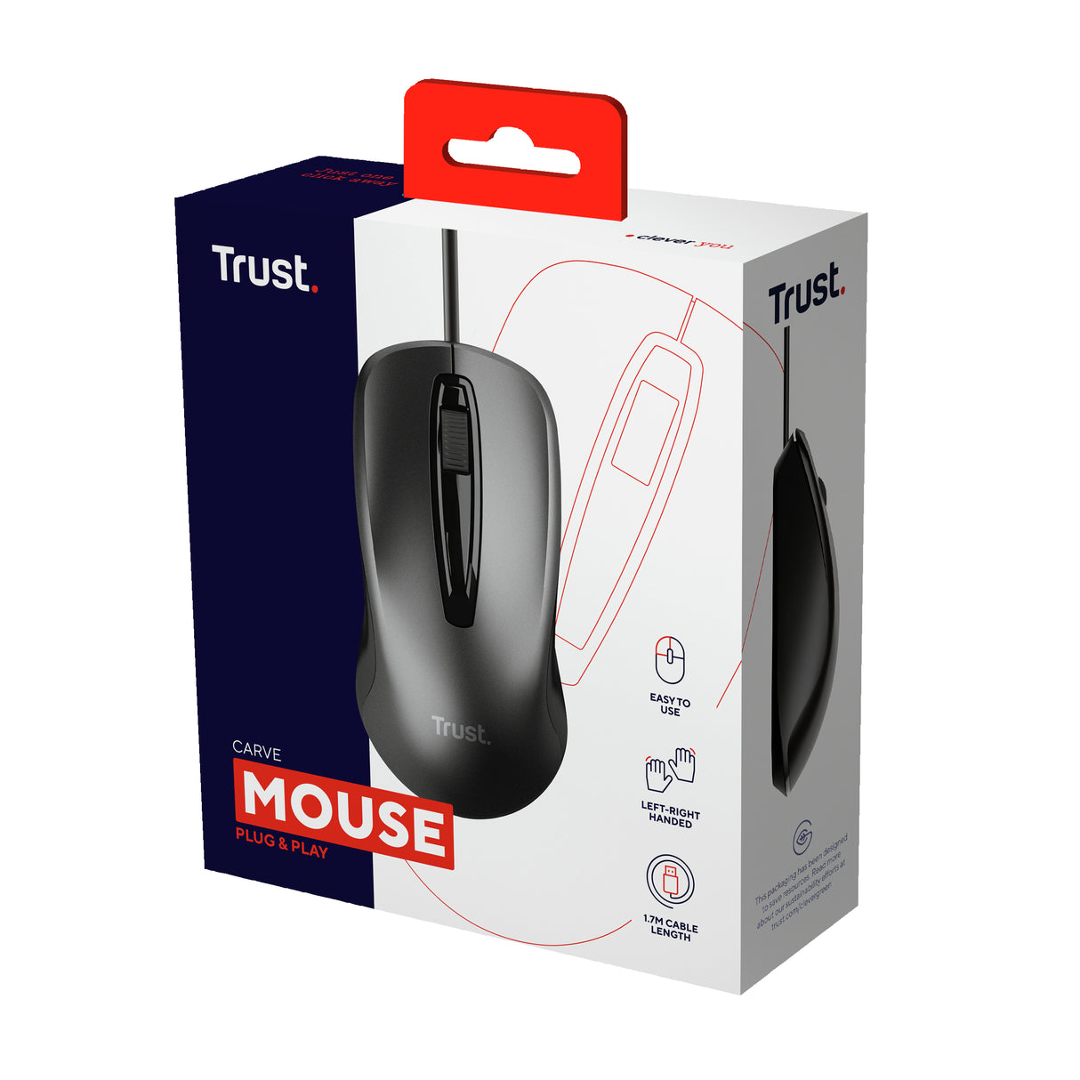 Souris filaire Trust Carve (Noir)