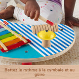 Fisher-Price-Table musicale en bois avec instruments de percussion HXT91