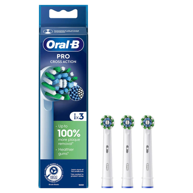 Oral-B Pro Cross Action Brossettes Pour Brosse a Dents, Pack De 3 Unités