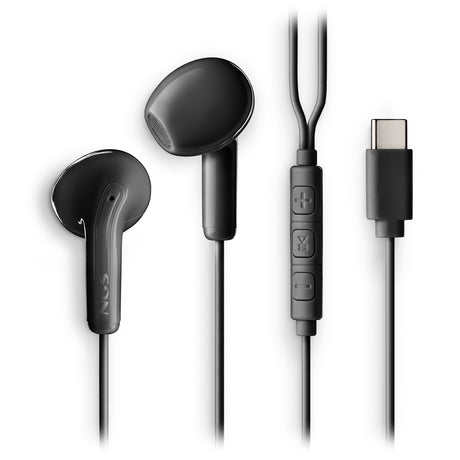 Ecouteur filaire avec micro NGS Cross Glide USB-C (Noir)