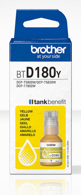 Bouteille d'encre - Brother - BTD180Y - Jaune - 5000 pages - Unité - Standard