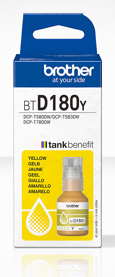 Bouteille d'encre - Brother - BTD180Y - Jaune - 5000 pages - Unité - Standard