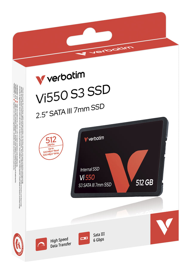Disque SSD Verbatim Vi550 S3 512Go - S-ATA 2,5"