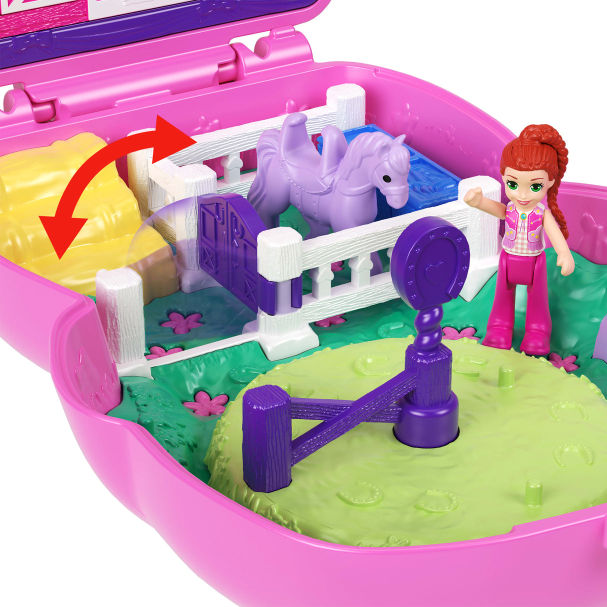 Polly Pocket-Coffret Poney Rodéo-Jouet De Voyage - 4 ans+- JCR39