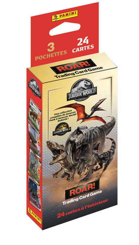 Blister - PANINI - JURASSIC WORLD 4 TCG - 3 pochettes - 24 cartes