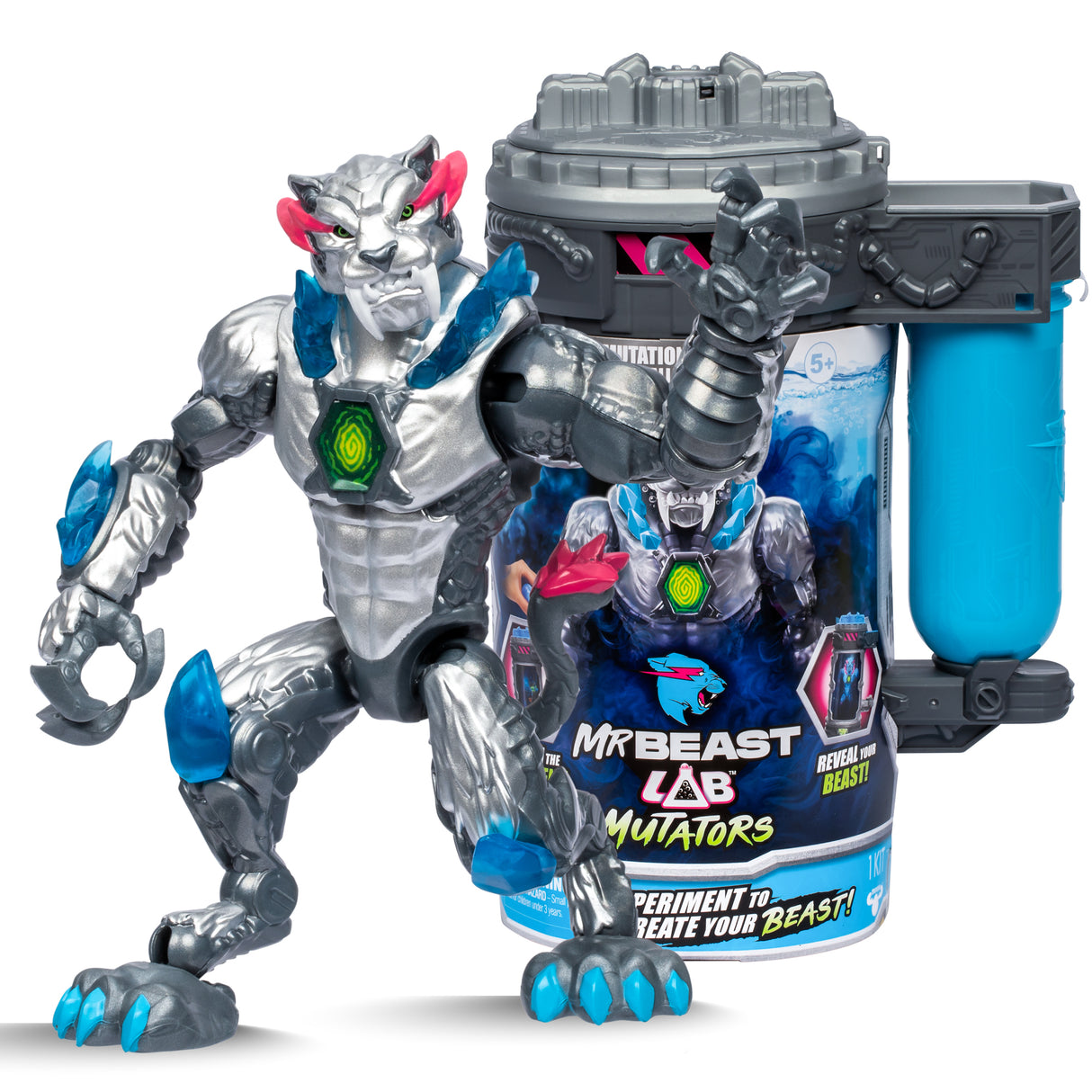 Figurine Mutators Panthere translucide chambre de mutation - MR Beast LAB - Réalise une expérience pour créér ta créature