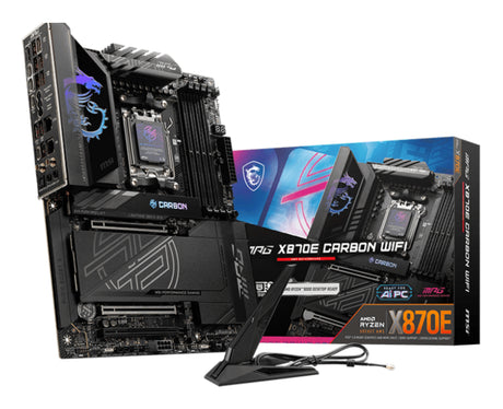 Carte mere - MSI - MPG X870E CARBON WIFI - Wi-Fi 7, 5G LAN, USB 40 Gb/s, LED RGB, PCIe supplémentaire