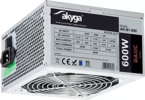 Alimentation ATX Akyga Basic AK-B1 - 600W (Gris)