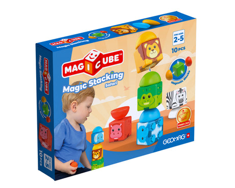 Blocs magnétiques - GEOMAG - Safari - 10 pieces - Éducatif - Plastique recyclé - Des 12 mois