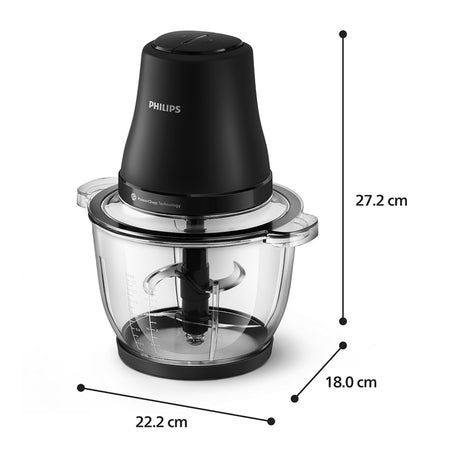 Hachoir électrique - PHILIPS - HR1502/00 - Série 3000 - Noir - 2L - 500W