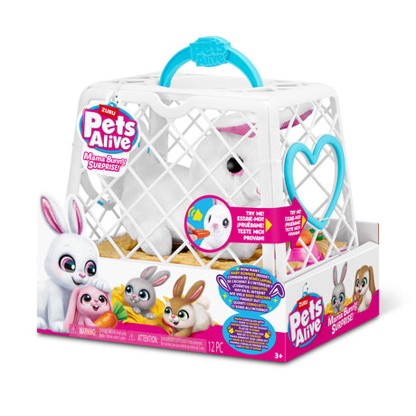Jeu interactif - ZURU - PETS ALIVE Mama Bunny & Baby - Lapin sonore - 10 sons - Bébés surprises