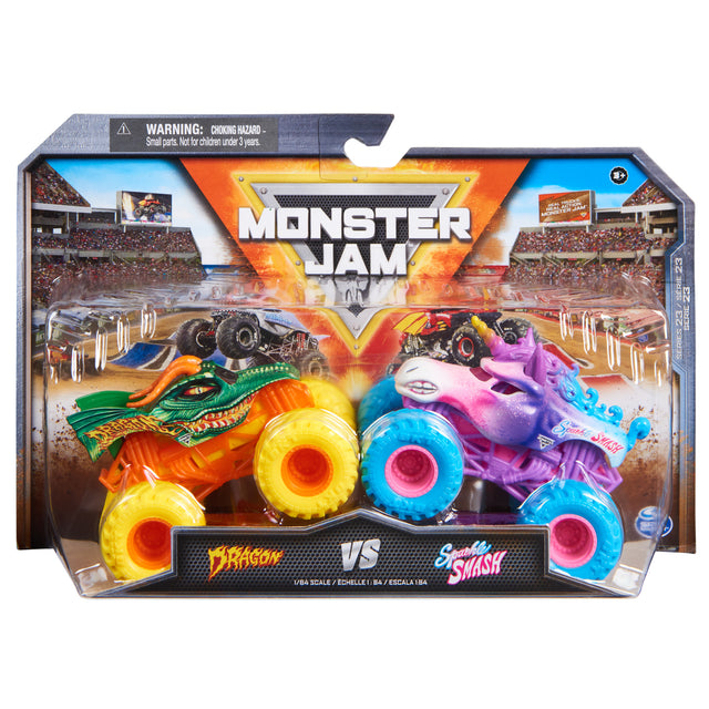 Véhicule die-cast - Spin Master - Monster Jam - 1:64 - Pack de 2 - Mixte - 3 ans et plus