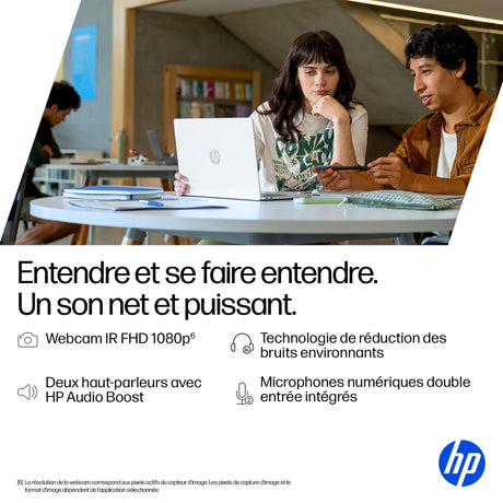 PC Portable HP OmniBook 5 14-he0018nf - Windows 11 - 14 2K OLED - Snapdragon X1-26-100 - RAM 16Go - Stockage 512Go SSD - AZERTY