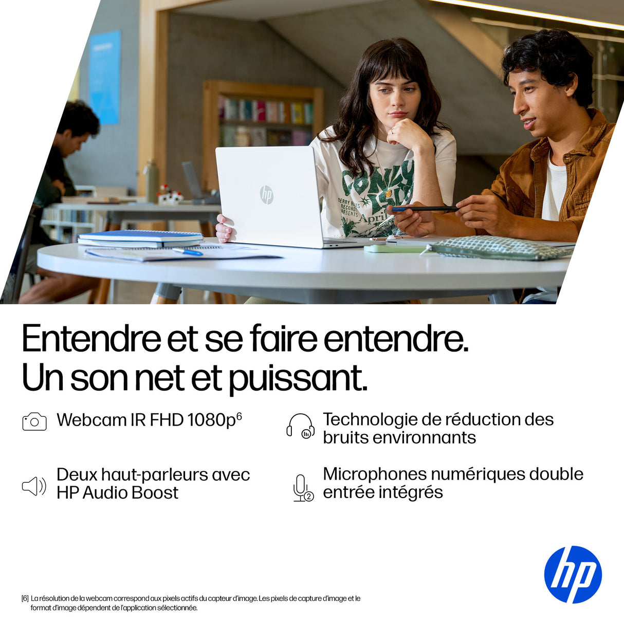 PC Portable HP OmniBook 5 14-he0018nf - Windows 11 - 14 2K OLED - Snapdragon X1-26-100 - RAM 16Go - Stockage 512Go SSD - AZERTY