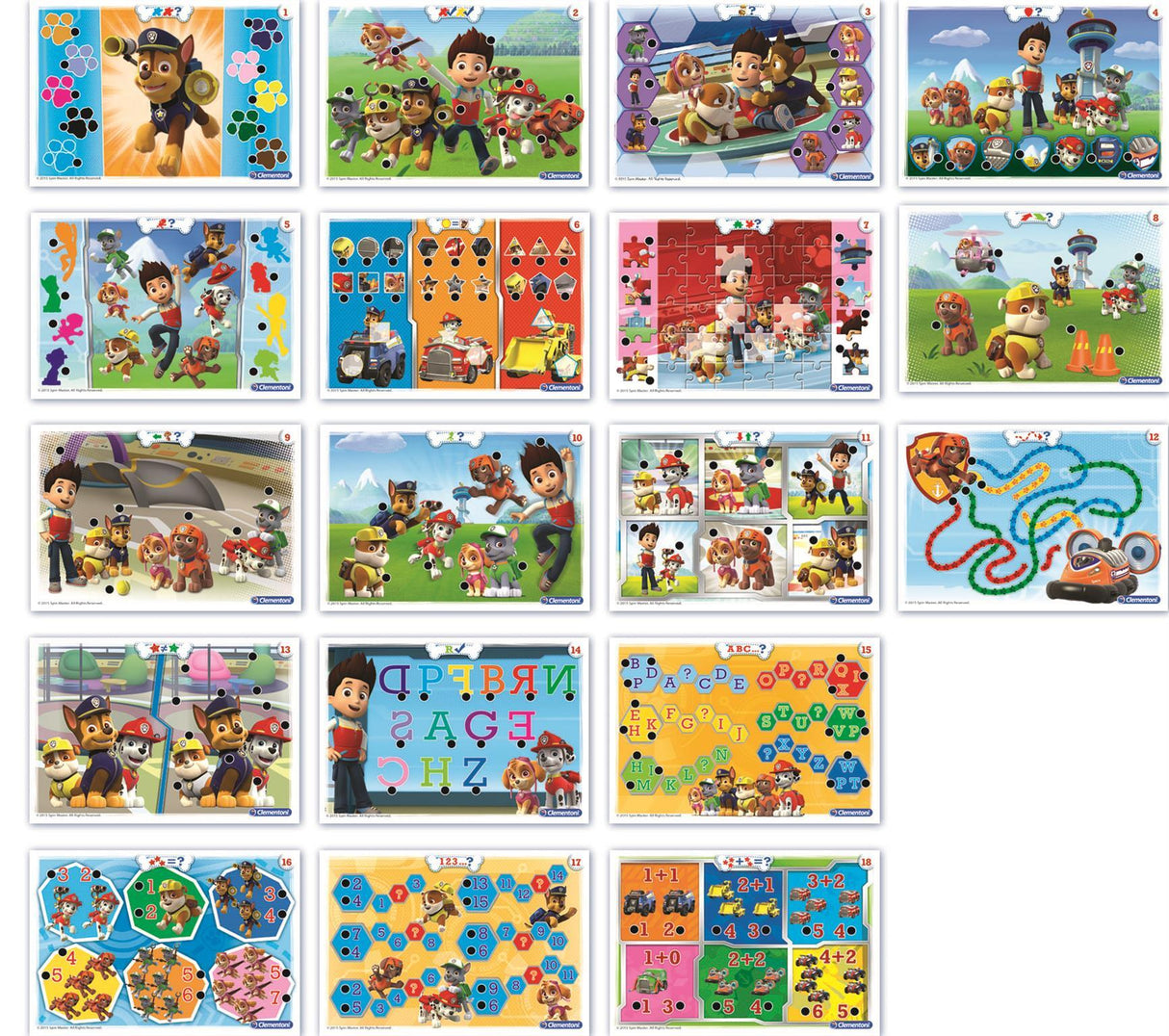 Clementoni - Pupitre Pat'Patrouille - Jeu éducatif - Découvre les formes, les couleurs, les chiffres, l'espace et les dimensions