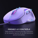 Souris gaming filaire - Turtle Beach Kone™ II - Ultra légere - Blanc, 26 000 DPI, 23 fonctions personnalisables