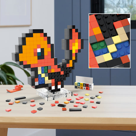 MEGA-Pok?mon-Salam?che-Coffret de construction r?tro 349 pi?ces - MEGA Pok?mon - HTH76