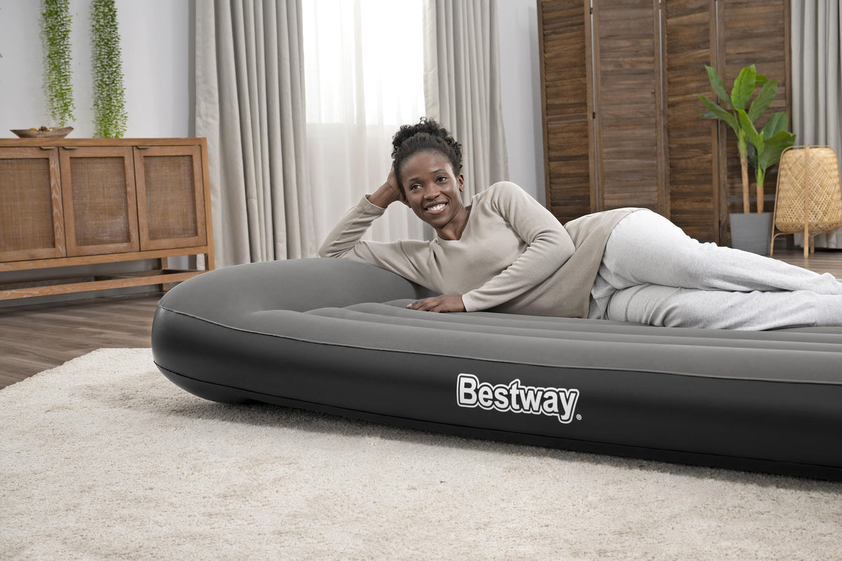 Matelas gonflable - BESTWAY - 671BS - Tritech Queen - 2 places, pompe USB intégrée, 2,03 m x 1,52 m x 30 cm