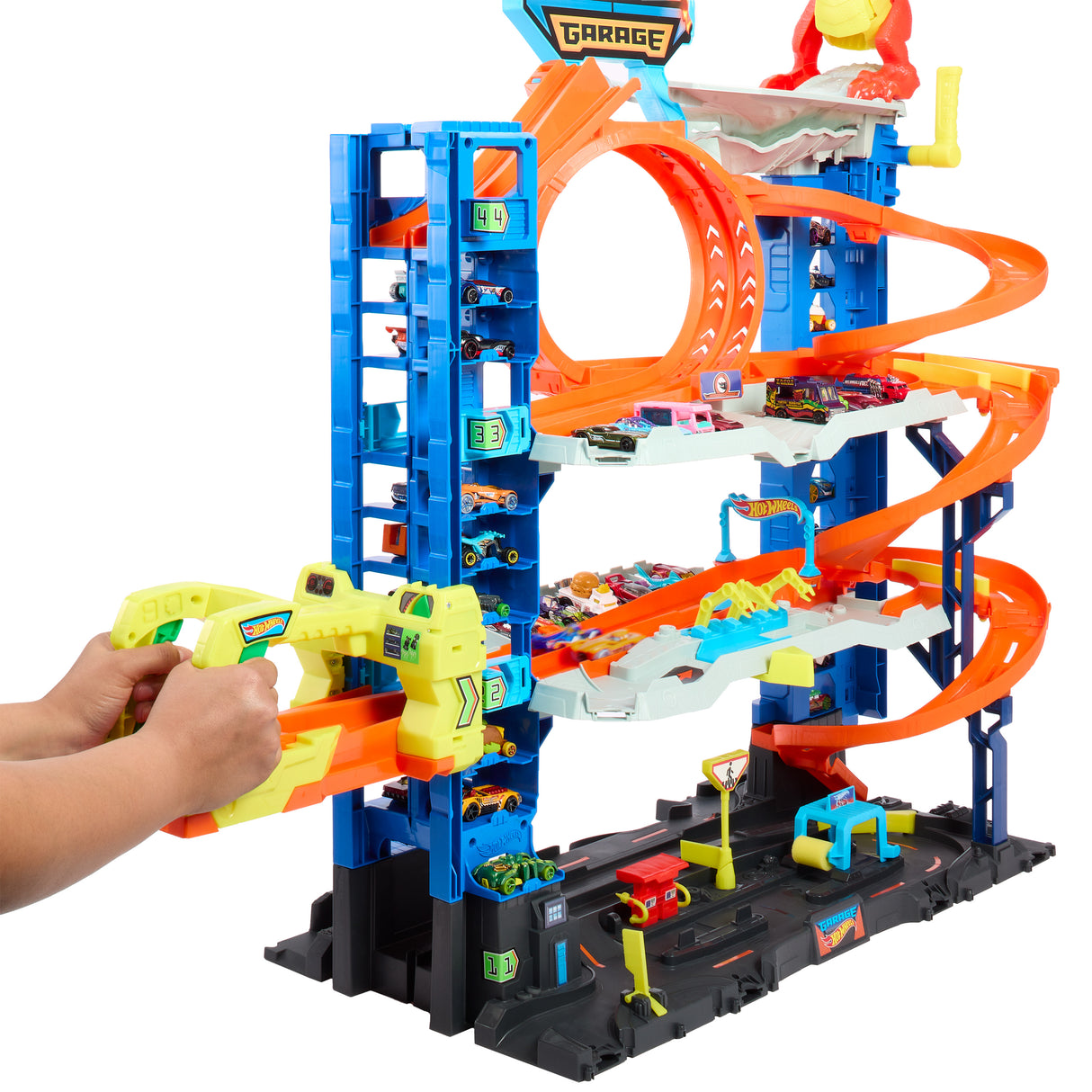Hot Wheels City-Garage Ultime-Coffret avec 2 voitures incluses HKX48