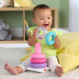 Fisher-Price - Pyramide Arc-en-ciel - Jouet d'éveil a empiler pour bébés - Fisher-Price - JGP94