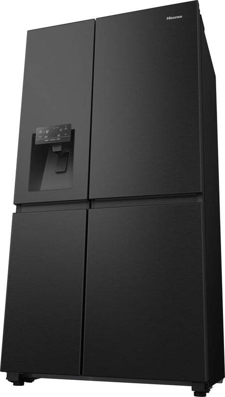 Réfrigérateur Américain - HISENSE - RS818N4TFC - 632 L - Classe C - 91 x 73 x 179 cm - Inox noir