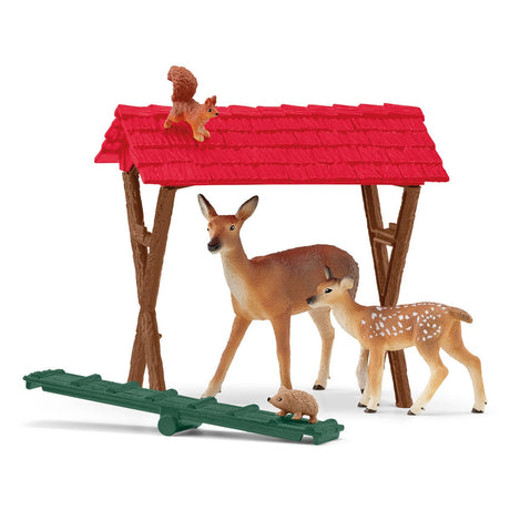 Cabane des animaux de la foret, Coffre schleich 42658 Farm World, pour enfants des 3 ans