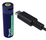 Pack de 2 piles rechargeables par USB-C Trust type AA - 1700 mAh (R06)