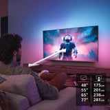 Philips 48OLED760 Ambilight - TV OLED 48 (121 cm) - 4K UHD 3840x2160 - 120 Hz - Dolby Vision - Smart TV - 4xHDMI