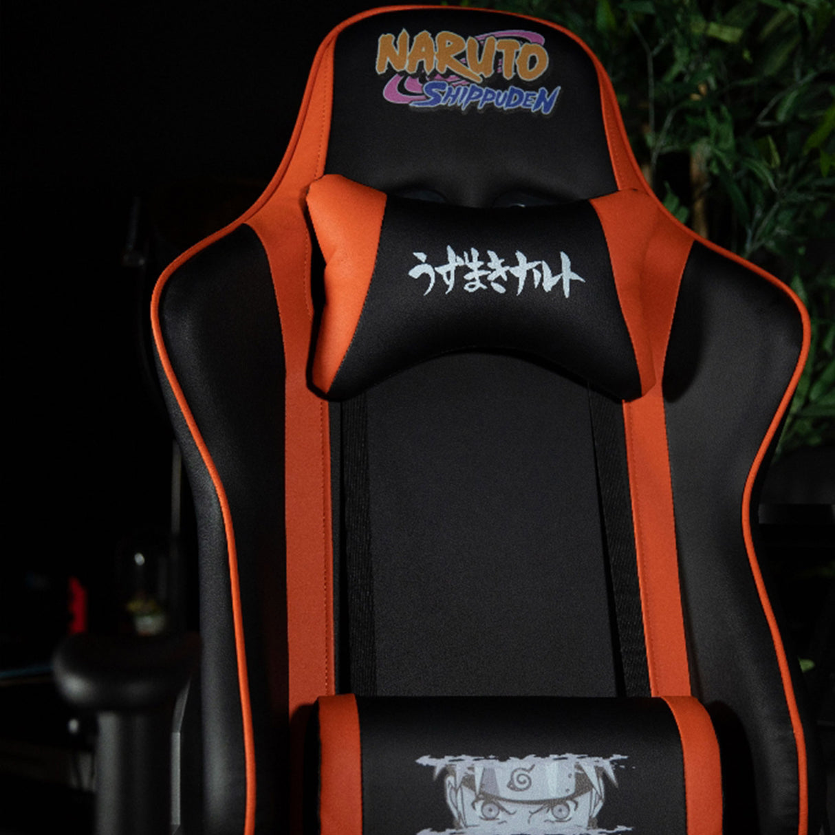 Chaise de bureau gaming premium - KONIX - Naruto Hokage Shippuden - Inclinaison 150° - Cuir - Coussin lombaires et cervicaux