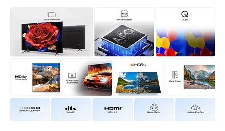 TCL 65T69C - TV QLED 65 (165 cm) - 4K UHD 3840x2160 - HDR10+ - Google TV  - 3xHDMI 2.1 - WiFi