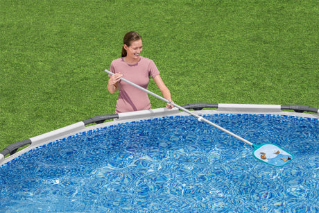 Kit de nettoyage piscine jusqu'a 3,96m - Bestway - Aquaclear - épuisette et tete d'aspirateur