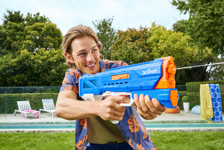 Pistolet a eau motorisé - ZURU - X-SHOT Hydra Pulse - Remplissage rapide - Batterie rechargeable - Portée 9 m - Réservoir 650 ml