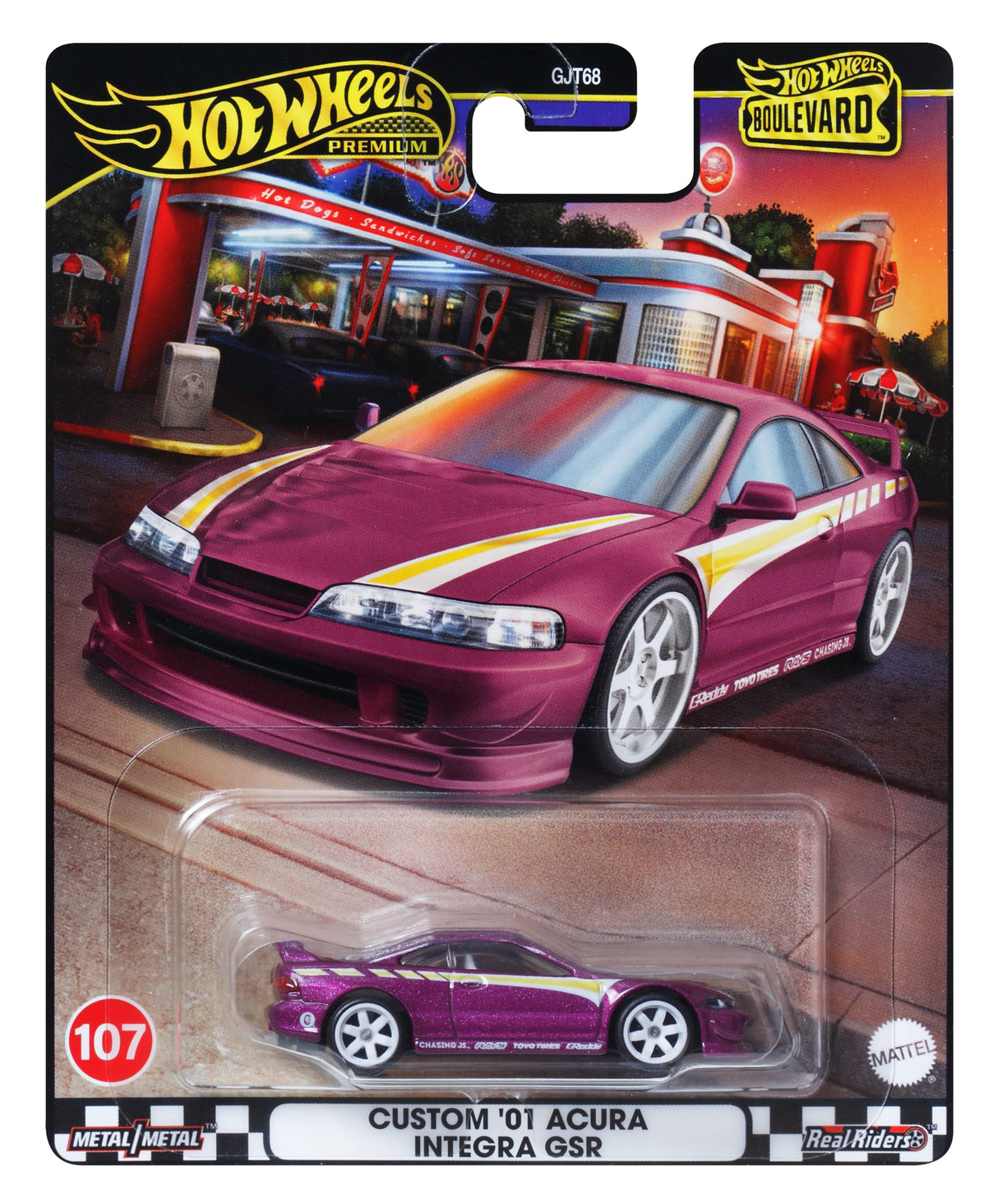 Hot Wheels Boulevard Véhicule 1/64 – Modele aléatoire (4 coffrets de 5) – Voiture miniature métal Real Riders